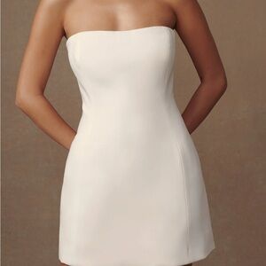 Meshki Strapless Cream Dress